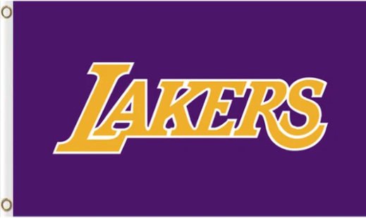 Los Angeles Lakers Team US Flag 3X5Ft Polyester Banner USA Digital Print