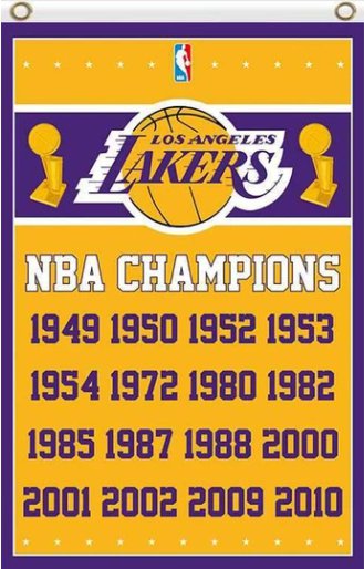 Los Angeles Lakers Vertical Flag 3X5Ft Polyester Banner USA Digital Print