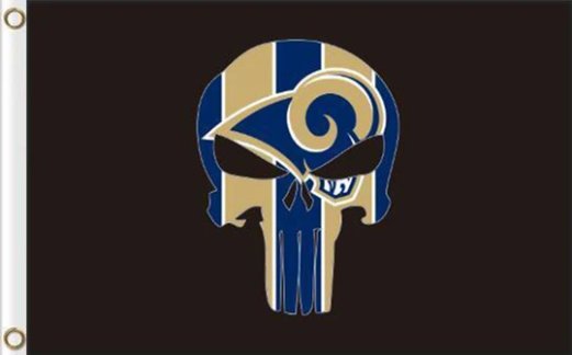 Los Angeles Rams Black Flag 3X5 Ft Polyester Banner USA 90x150cm