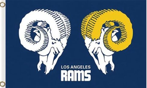 Los Angeles Rams Club Logo Sports Flag 3X5 Ft Polyester Banner USA 90x150cm