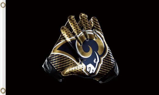 Los Angeles Rams Gloves Flag 3X5 Ft Polyester Banner USA 90x150cm