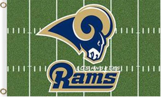 Los Angeles Rams Green Flag 3X5 Ft Polyester Banner USA 90x150cm