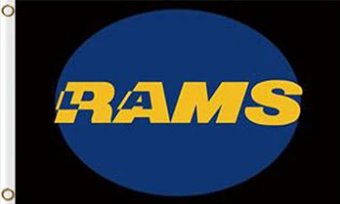 Los Angeles Rams Helmet Black Flag 3X5 Ft Polyester Banner USA 90x150cm