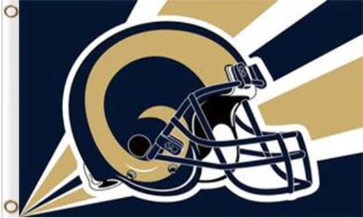 Los Angeles Rams Helmet Flag 3X5 Ft Polyester Banner USA 90x150cm