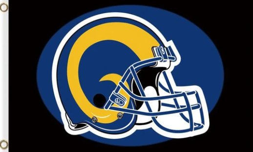 Los Angeles Rams Helmet US Flag 3X5 Ft Polyester Banner USA 90x150cm