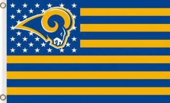 Los Angeles Rams Star and Stripes US Flag 3X5 Ft Polyester Banner USA 90x150cm