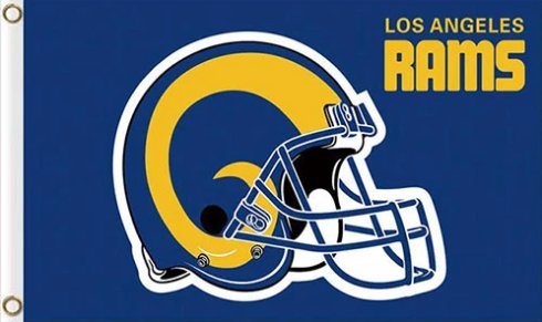 Los Angeles Rams Team Logo Sports Flag 3X5 Ft Polyester Banner USA 90x150cm