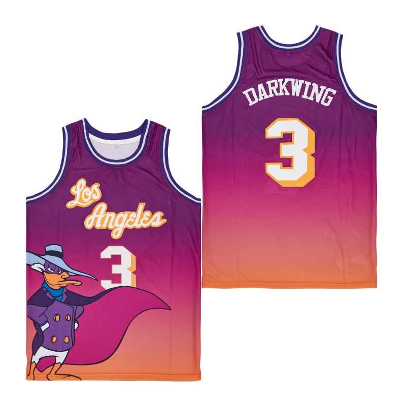 Los Angeles #3 Darkwing Movie Basketball Jersey