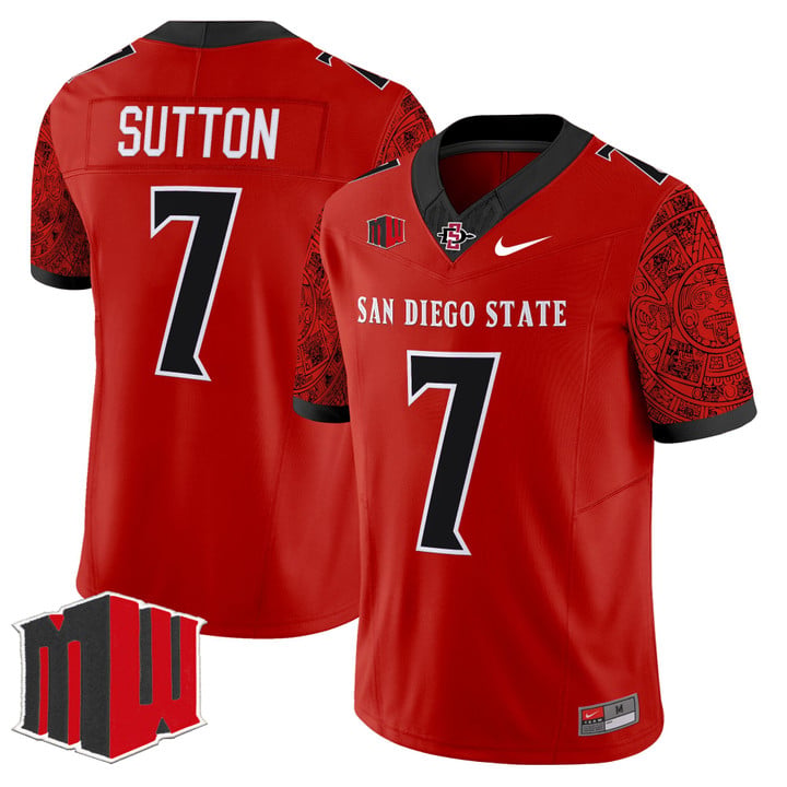 Lucky Sutton Jersey #7 San Diego State Aztecs 2025 Limited Stitched