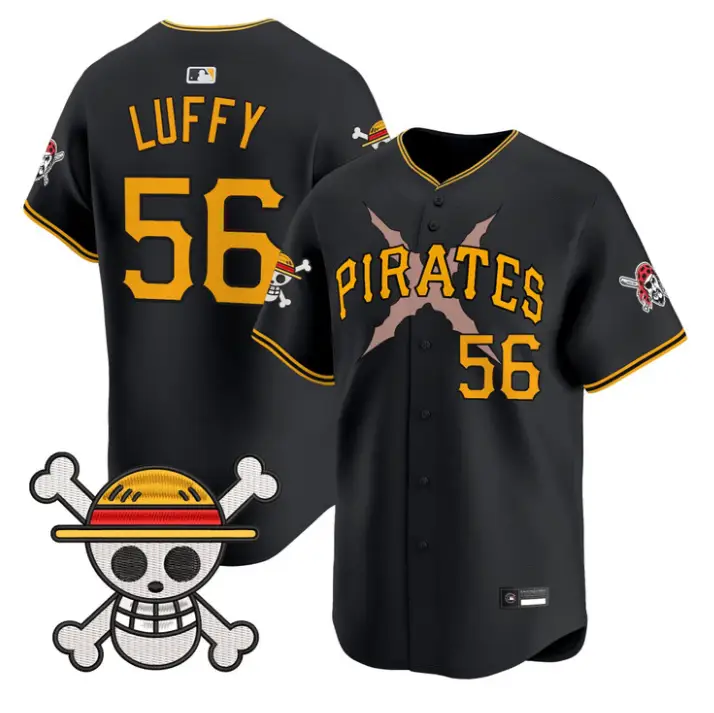 Luffy Jersey #56 Pittsburgh Pirates One Piece Vapor Premier Stitched