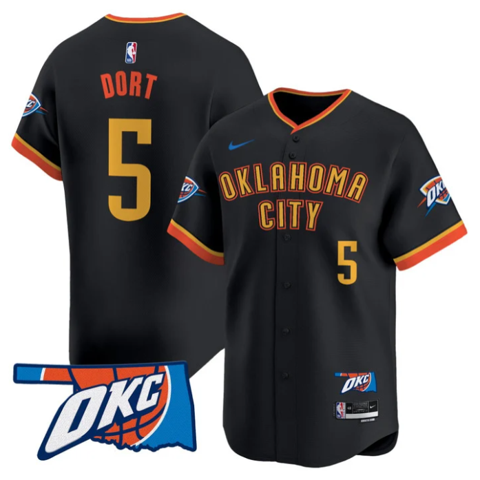 Luguentz Dort Jersey #5 Oklahoma City Thunder Vapor Baseball Stitched 24-25 City