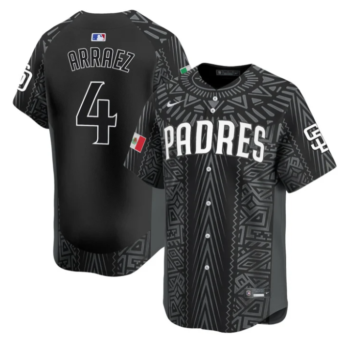 Luis Arraez Jersey #4 San Diego Padres 2025 Mexican Heritage Vapor Limited Stitched