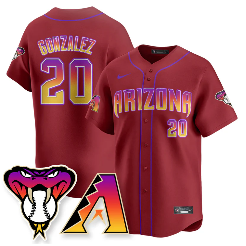 Luis Gonzalez Jersey #20 Arizona Diamondbacks 2025 City Connect Concept Stitched Red