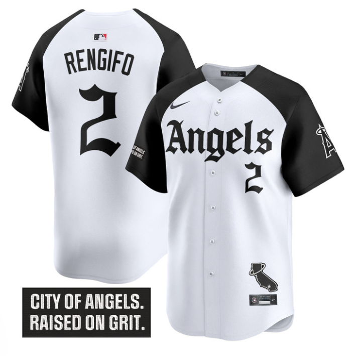 Luis Rengifo Jersey #2 Los Angeles Angels Gothic Halo Edition Stitched Alternate