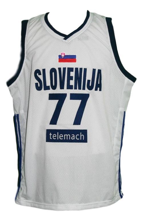 Luka Doncic Jersey #77 Slovenia Basketball White