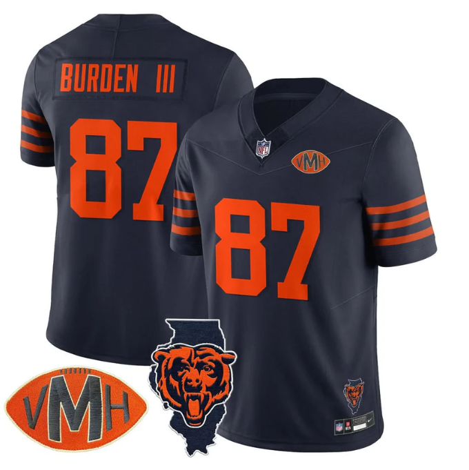 Luther Burden III Jersey #87 Honor Virginia Halas McCaskey Stitched Throwback