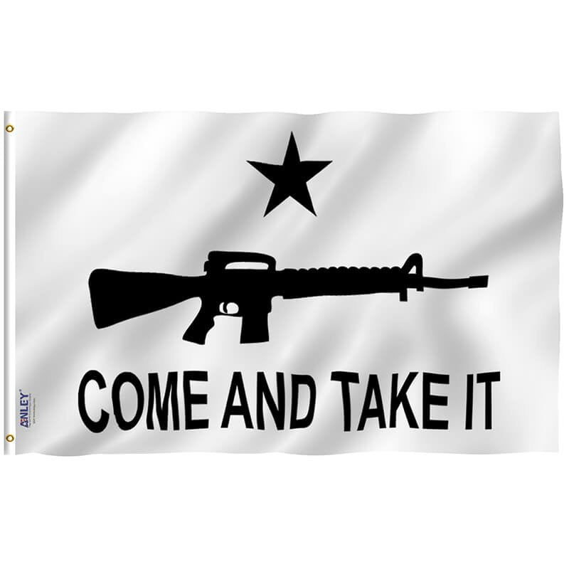 M-4 Gonzales Come and Take It Flag - M4 Carbine Flag with Brass Grommets 3X5Ft Banner USA