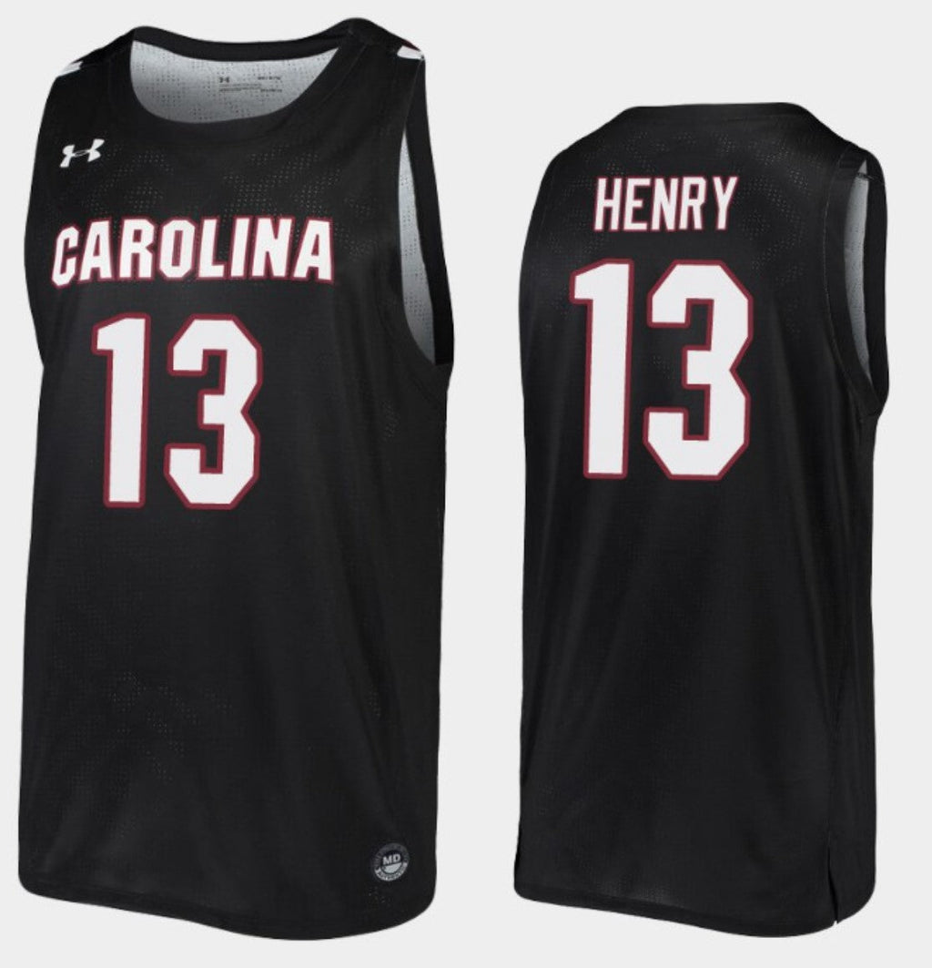 Micaiah Henry Jersey South Carolina Gamecocks College Basketball Black Replica #13