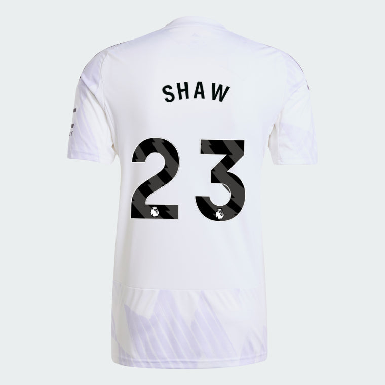 Manchester United 2025-26 Away SHAW 23 Match Jersey – White