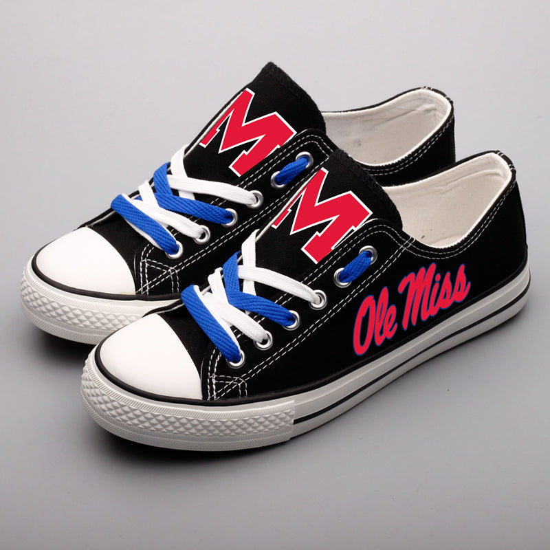 Mississippi State Bulldogs Limited Print NCAA College Students Low Top Canvas Shoes Sport Sneakers