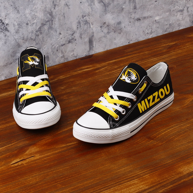 Missouri Tigers Limited Print NCAA College Students Low Top Canvas Shoes Sport Sneakers