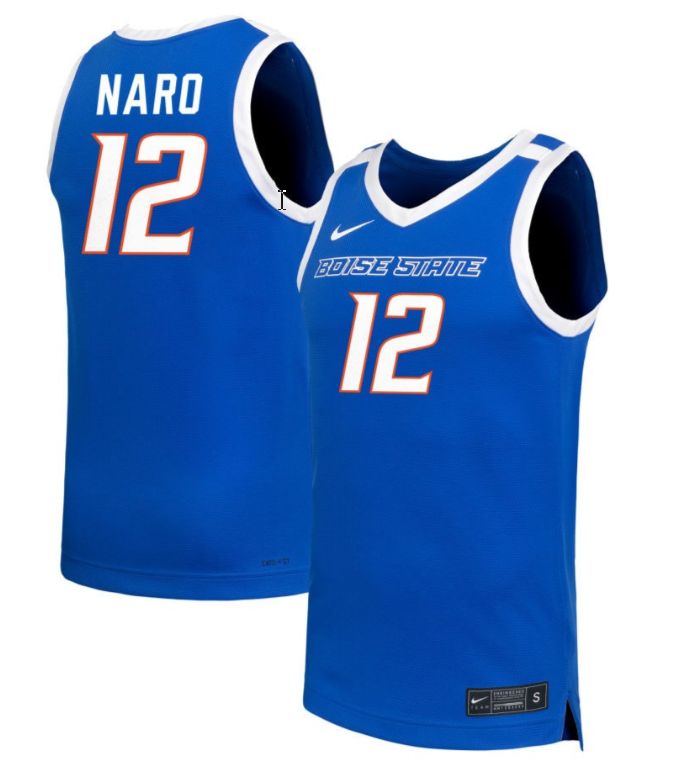 Mary Kay Naro Jersey #12 Boise State Broncos NIL Basketball Royal