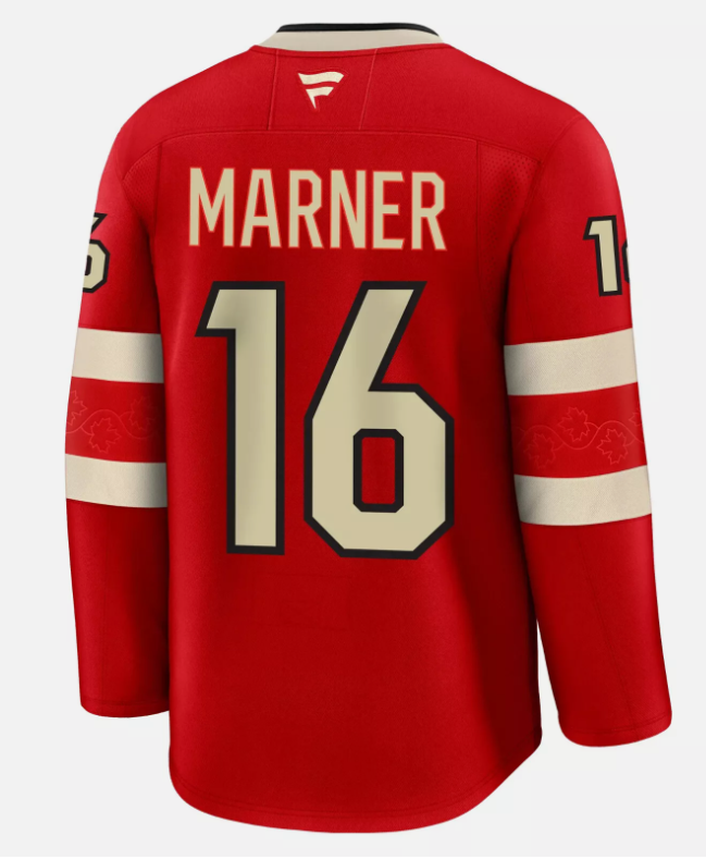 Men's Mitch Marner Jersey #16 Red 2025 4 Nations Face-Off Stitched