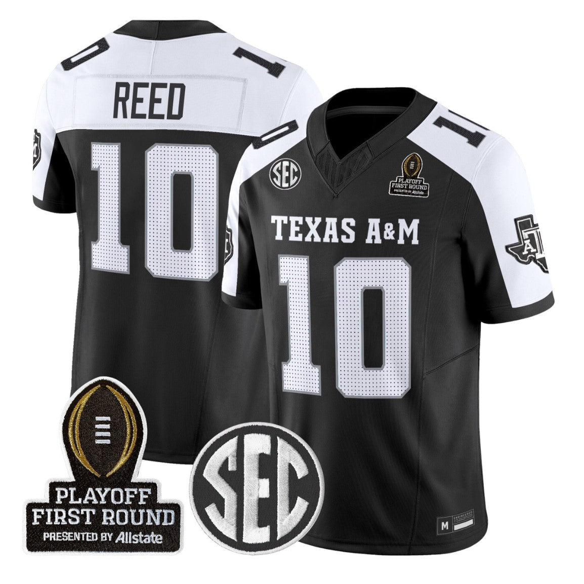 Marcel Reed Jersey #10 Texas A&M Aggies 2025 Playoff First Round Stitched Black ALter