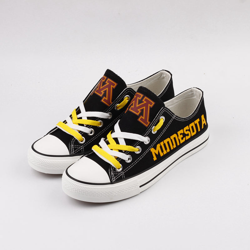 Minnesota Golden Gophers Limited Print NCAA College Students Low Top Canvas Shoes Sport Sneakers