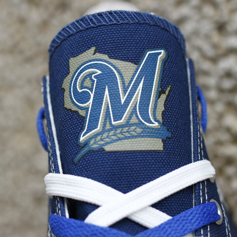 Milwaukee Brewers Limited Print MLB Baseball Fans Low Top Canvas Shoes Sport Sneakers T-DAC77L