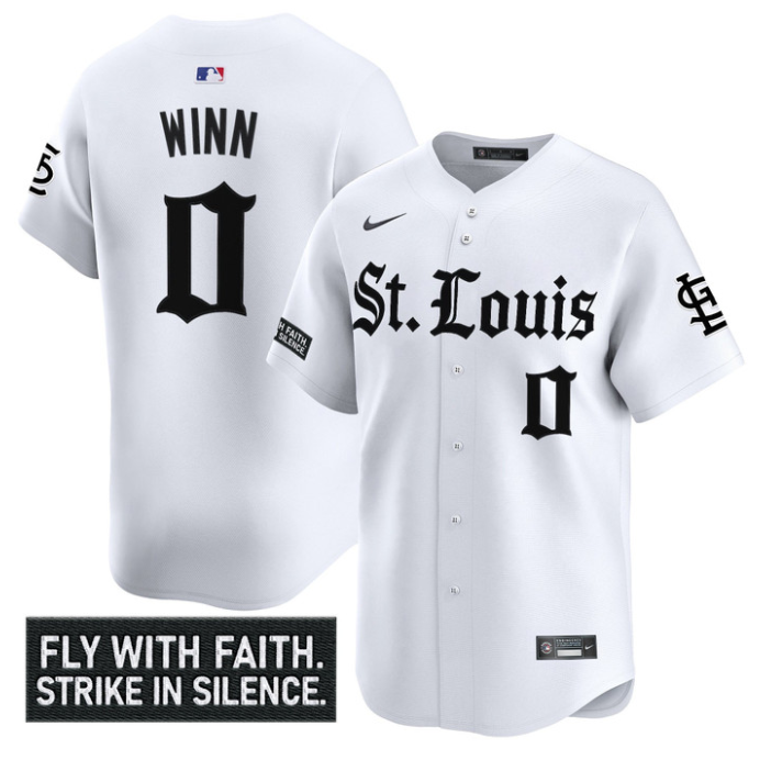 Masyn Winn Jersey #0 St. Louis Cardinals Gothic Legacy Edition Vapor Stitched White