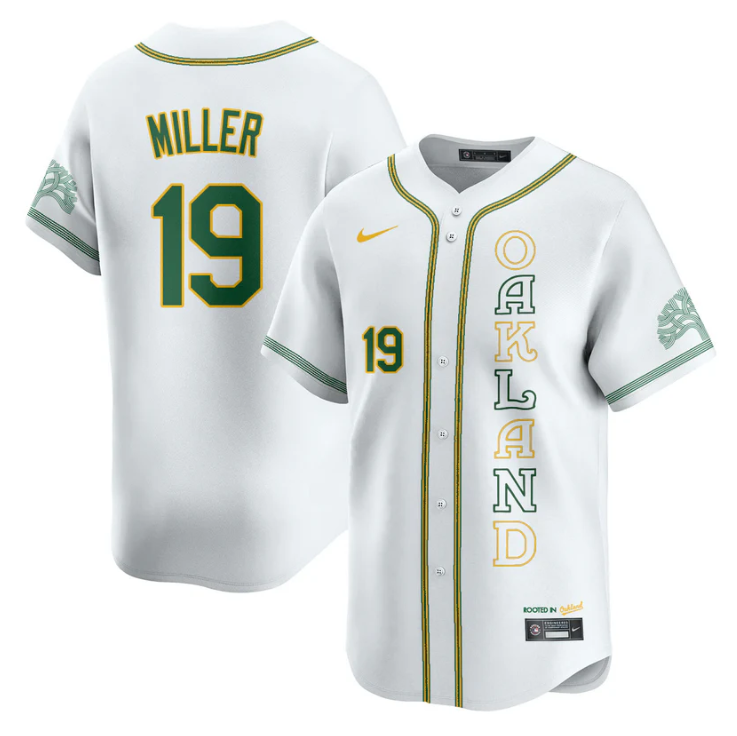 Mason Miller Jersey #19 Oakland Athletics City Connect Concept Stitched White