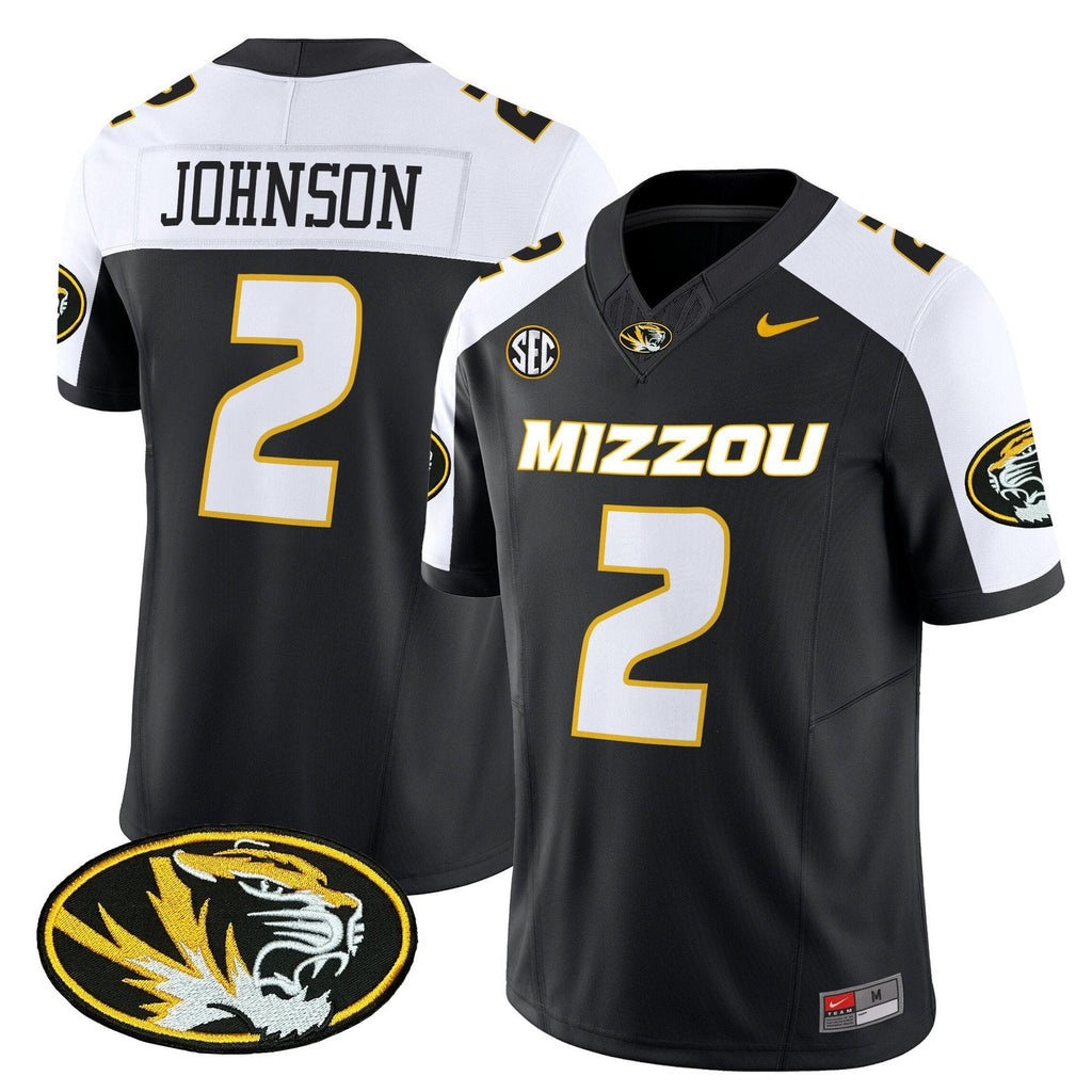 Marquis Johnson Jersey #2 Missouri Tigers 2025 Vapor Limited Stitched Black Alter
