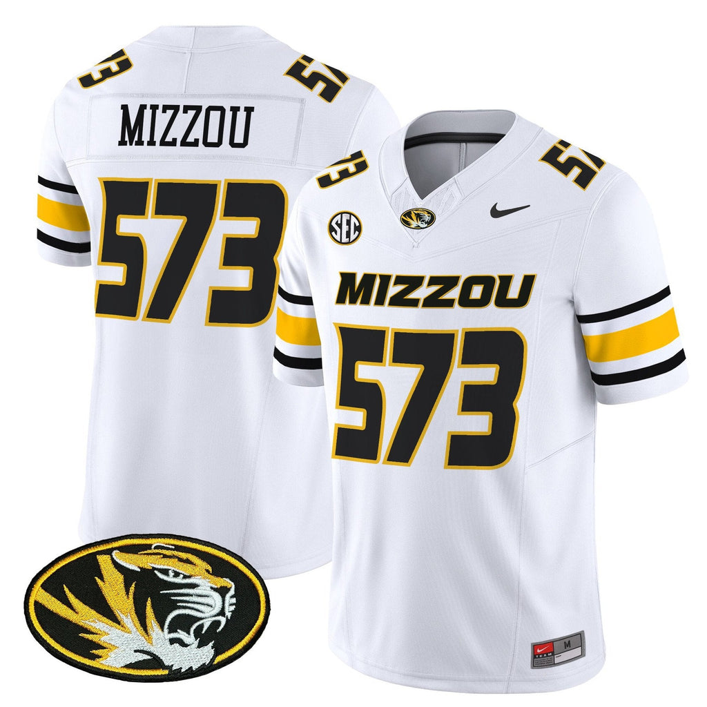 Mizzou Jersey #573 Missouri Tigers 2025 Vapor Limited Stitched White