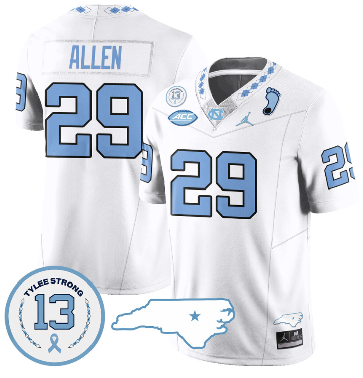 Marcus Allen Jersey #29 North Carolina Tar Heels Vapor College Football Stitched White