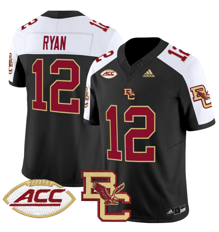 Matt Ryan Jersey #12 Boston College Eagles 2024 Stitched Maroon Alternate