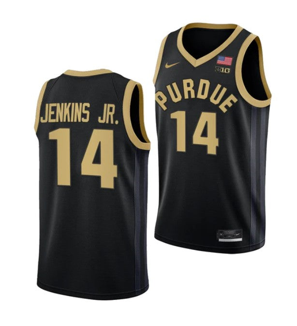 Men's #14 David Jenkins Jr Jersey Purdue Boilermakers College Basketball Jerseys Black