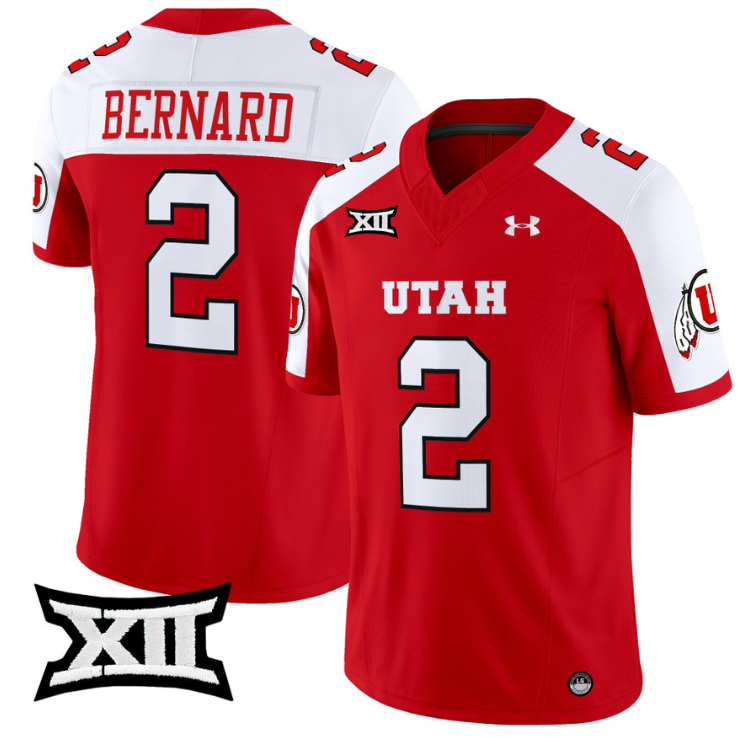 Micah Bernard Jersey #2 Utah Utes Vapor Limited College Football Stitched Red Alternate