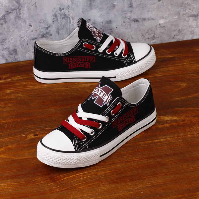 Mississippi State Bulldogs Limited Print NCAA College Students Low Top Canvas Shoes Sport Sneakers