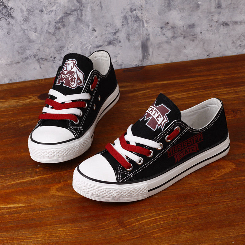 Mississippi State Bulldogs Limited Print NCAA College Students Low Top Canvas Shoes Sport Sneakers