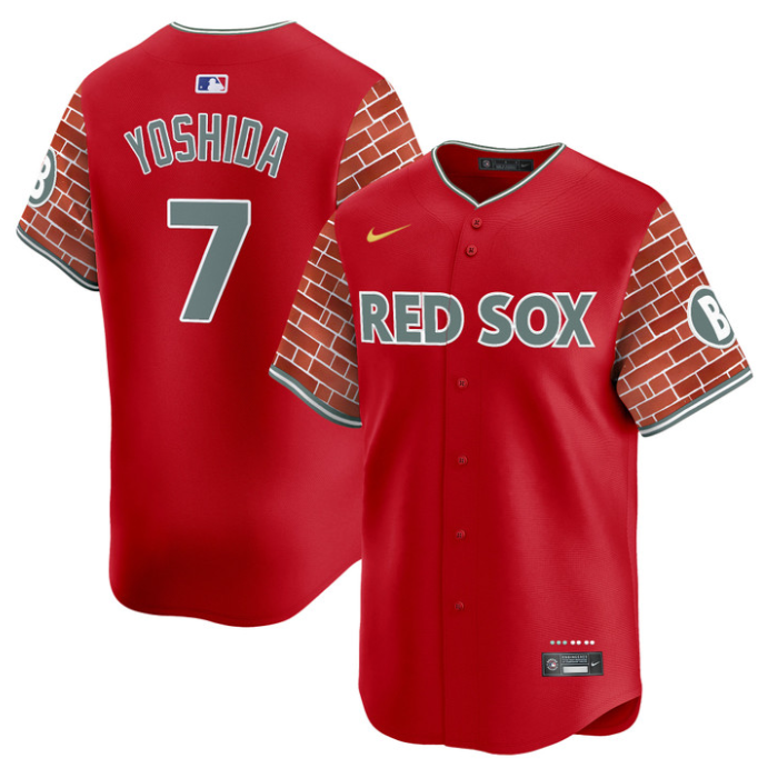 Masataka Yoshida Jersey #7 Boston Red Sox 2025 Fenway Red Brick Style Vapor Premier Stitched Red