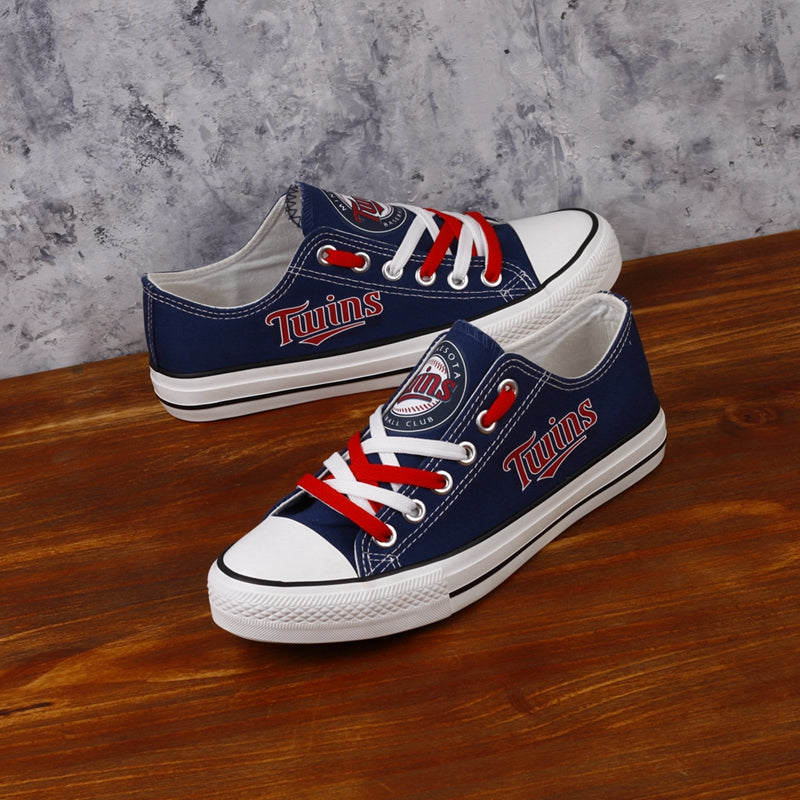 Minnesota Twins Limited Print MLB Baseball Fans Low Top Canvas Shoes Sport Sneakers T-DAC78L