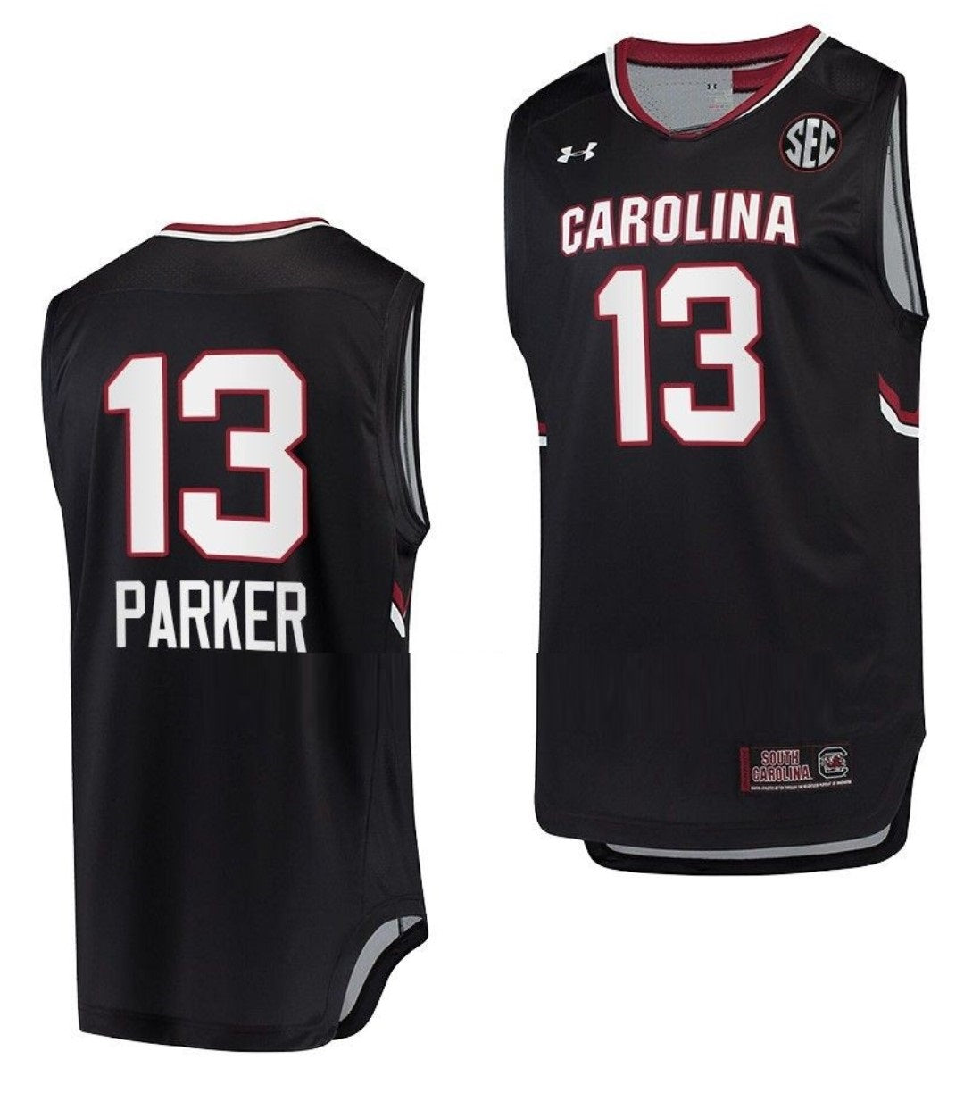 Martha Parker Jersey South Carolina Gamecocks Jersey College Basketball Black #13