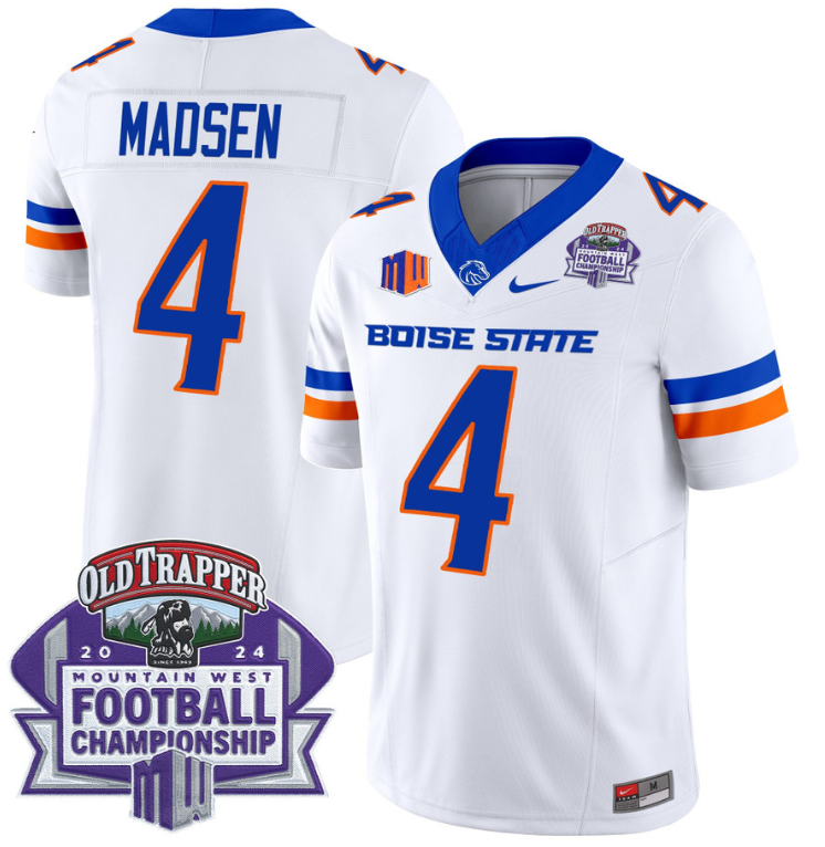 Maddux Madsen Jersey #4 Boise State Broncos 2024 Championship Vapor White