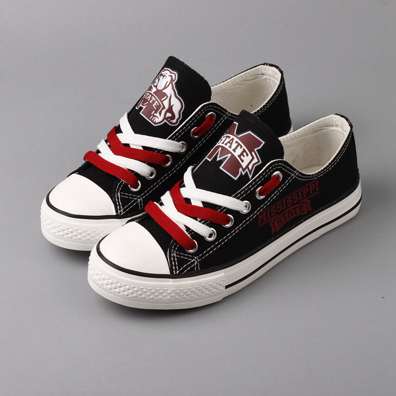 Mississippi State Bulldogs Limited Print NCAA College Students Low Top Canvas Shoes Sport Sneakers