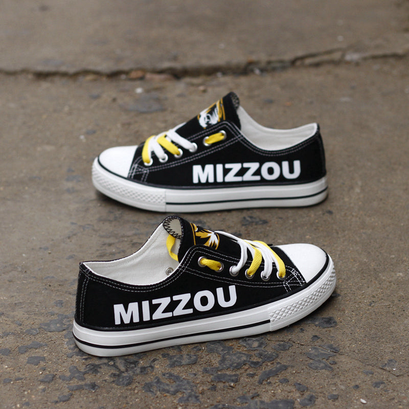 Missouri Tigers Limited Print NCAA College Students Low Top Canvas Shoes Sport Sneakers 1