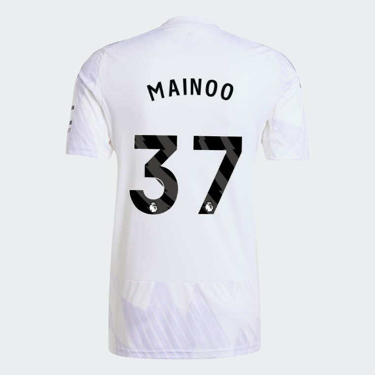 Manchester United 2025-26 Away MAINOO 37 Match Jersey – White