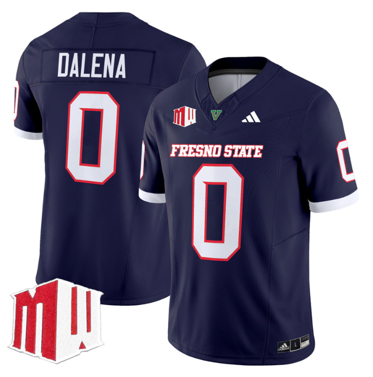 Mac Dalena Jersey #0 Fresno State Bulldogs 2024 Stitched Navy
