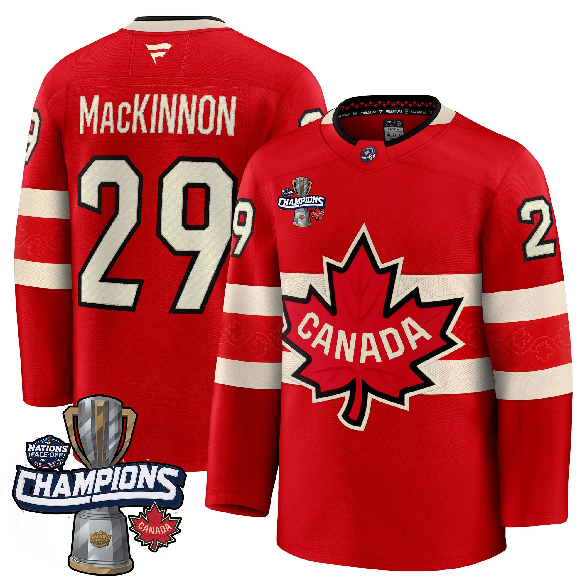 Men Canada 2025 4 Nations Face-Off Champions Jersey - All Stitched