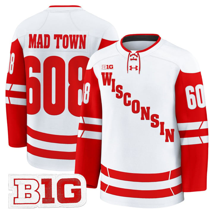 Mad Town Jersey #608 Wisconsin Badgers 2025-26 Premium Stitched